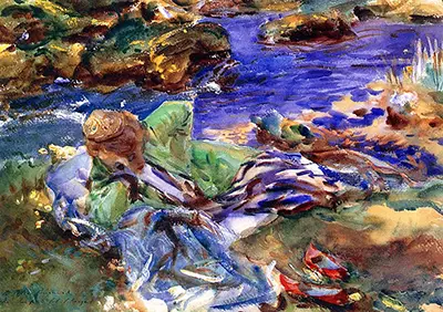 Turkish Woman by a Stream John Singer Sargent